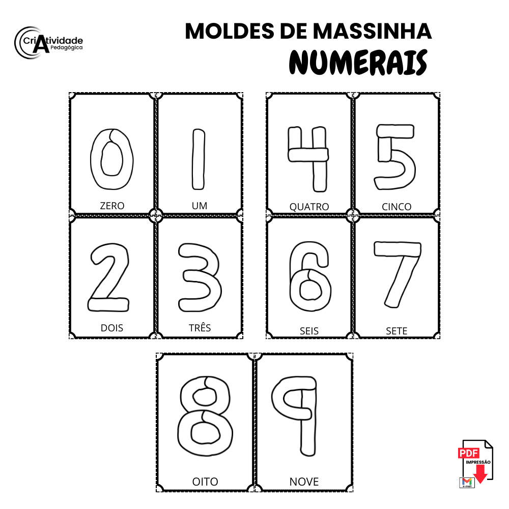 moldes de números para painel