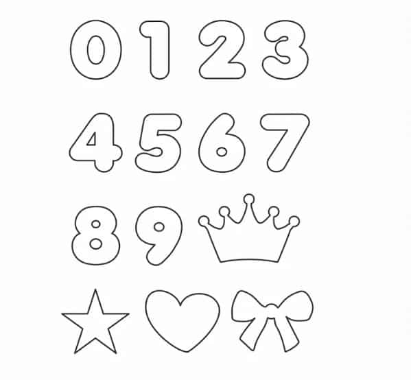 moldes de números de 0 a 9 para imprimir