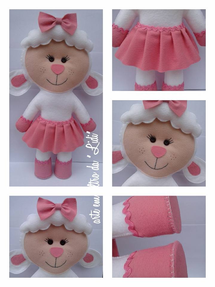 moldes de ovelha de feltro