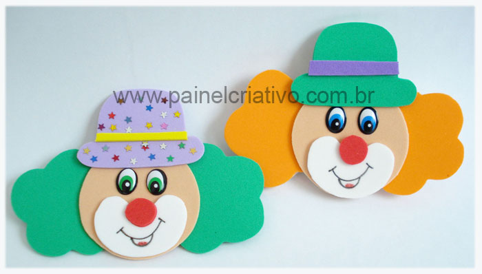 moldes de palhaço para imprimir