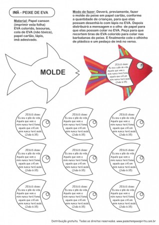 moldes de peixe em eva