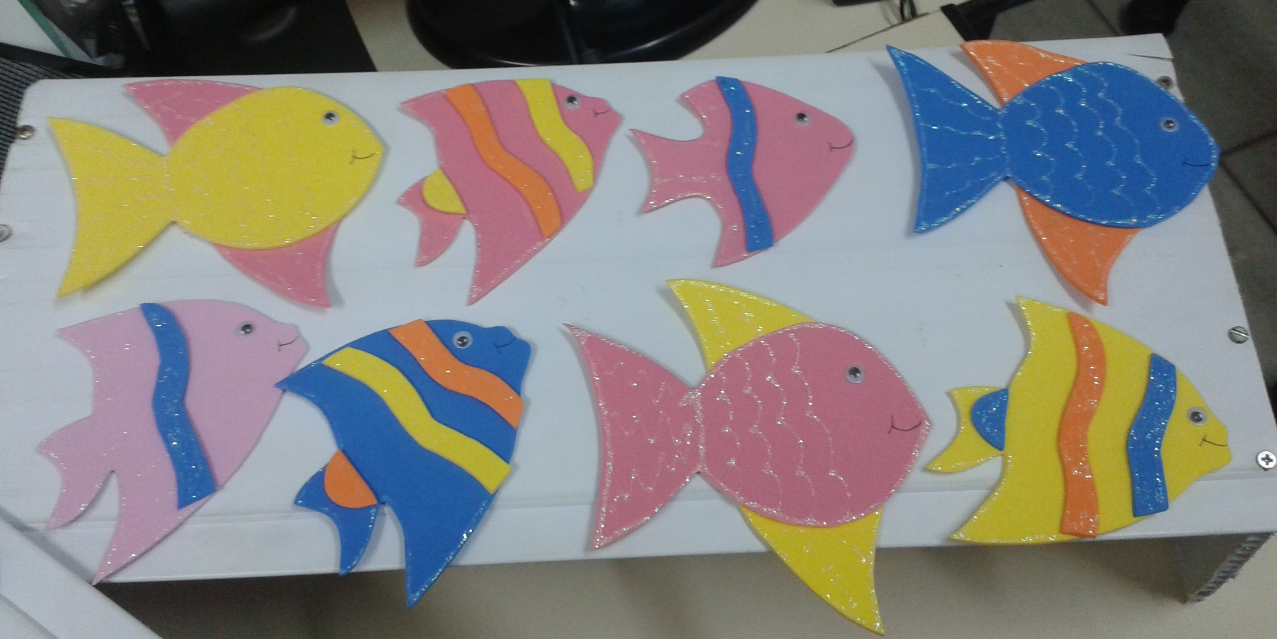 molde peixe eva simples versus detalhado