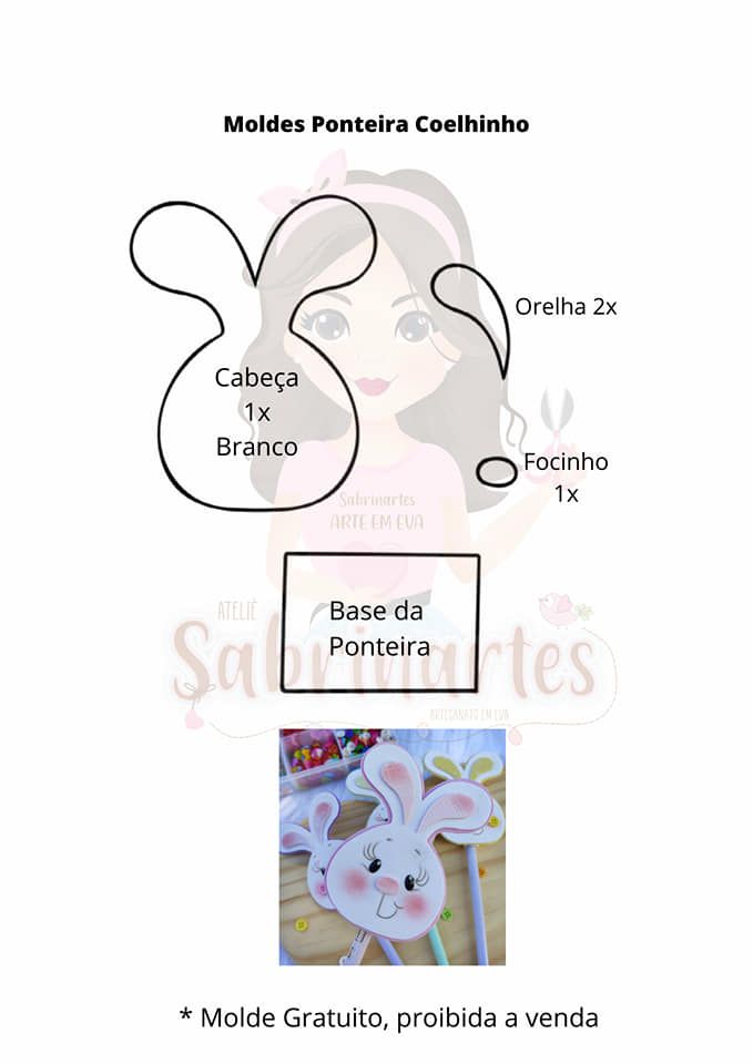 molde de rostinho de menina em eva para iniciantes