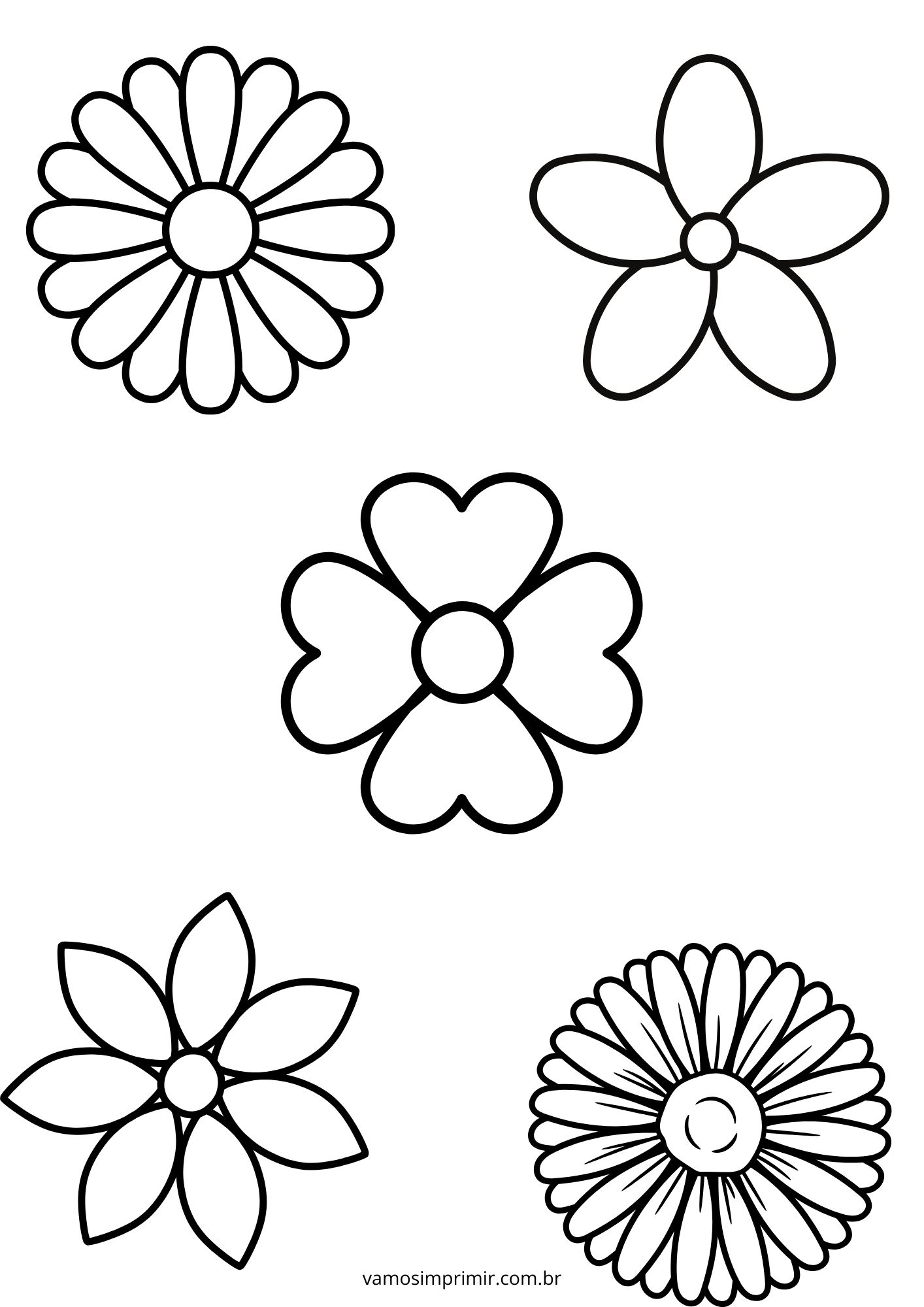 moldes flores para imprimir