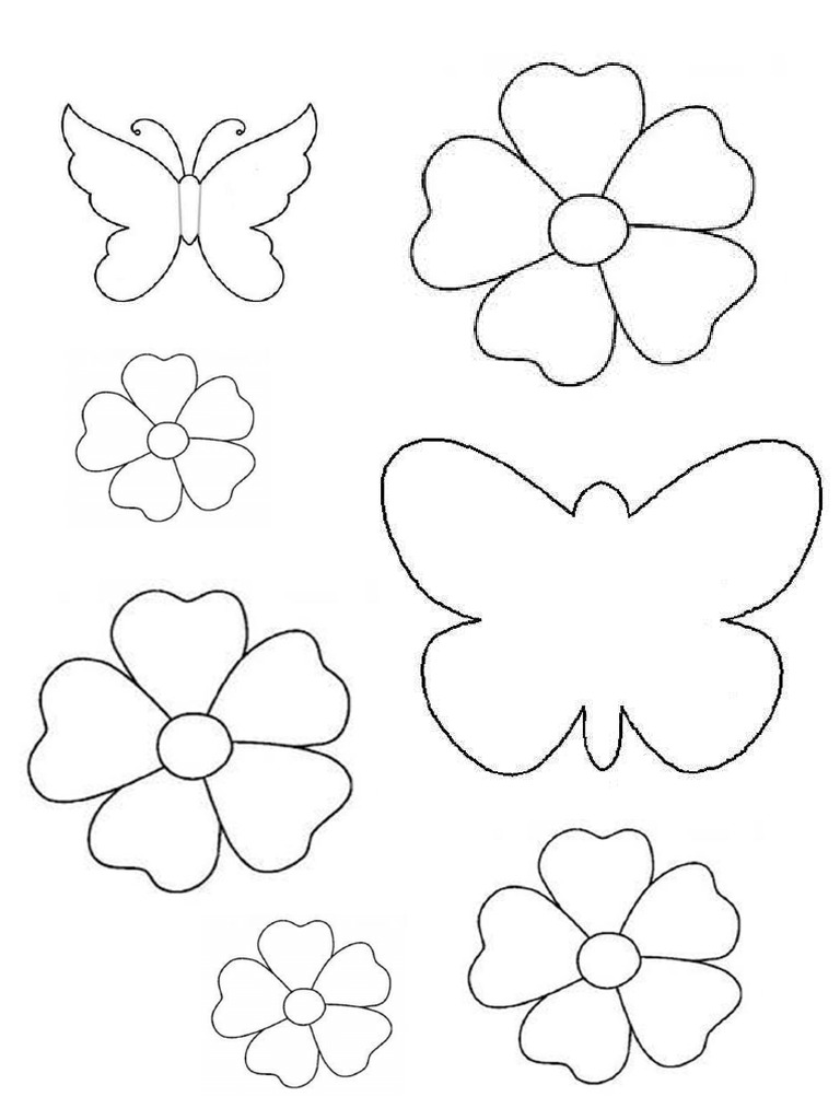 moldes flores para imprimir
