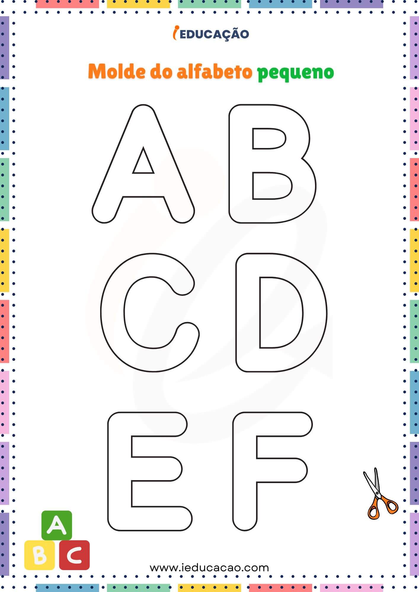 moldes de letras pequenas para imprimir