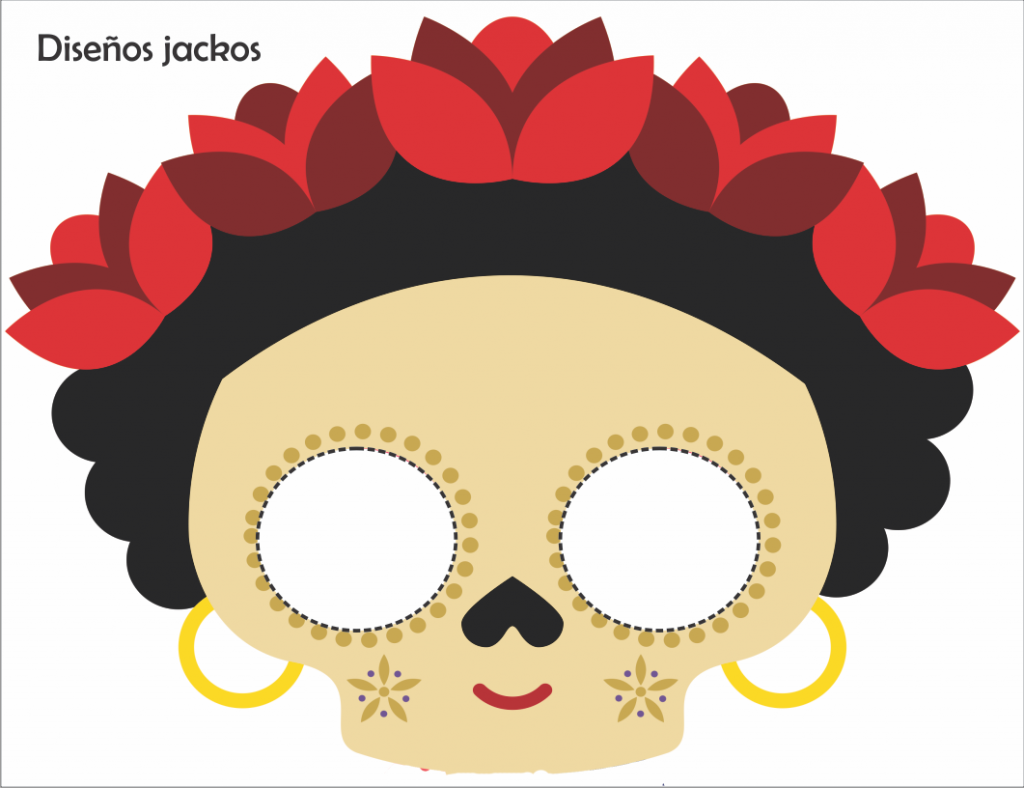 máscaras de Halloween para imprimir e colorir