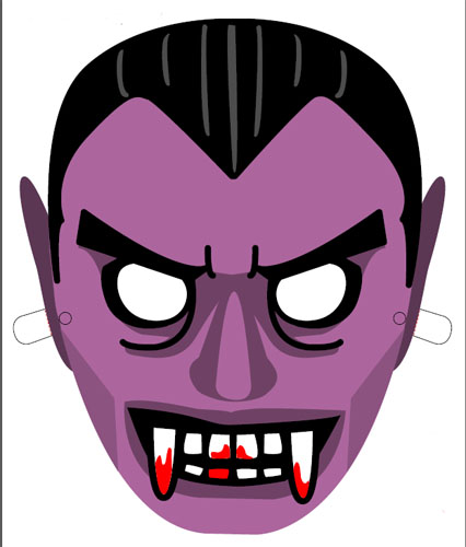 moldes de máscaras de Halloween para imprimir grátis