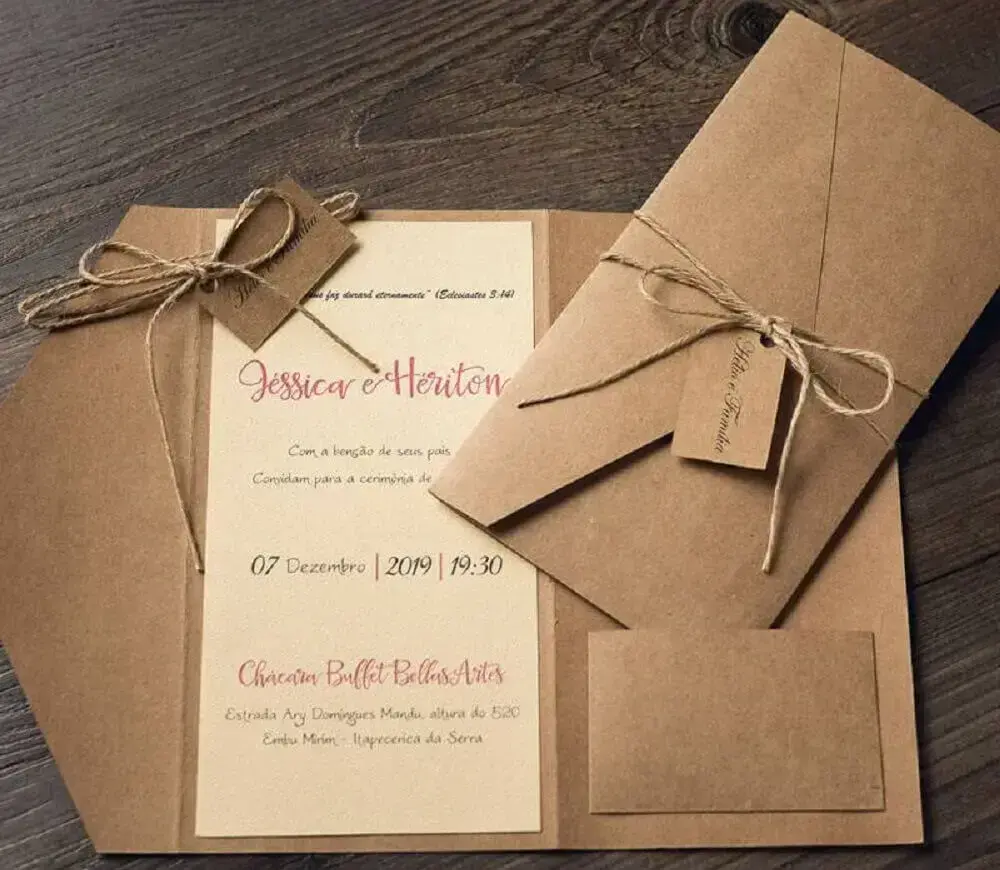 ideias de moldes de envelope para convite de casamento