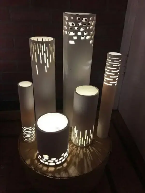 moldes para luminarias em pvc