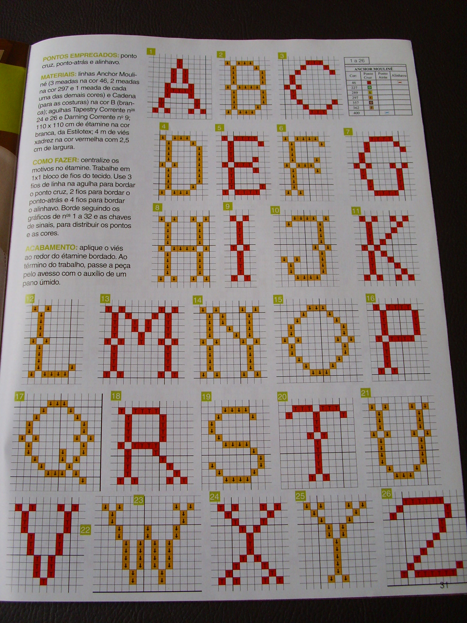 letras ponto cruz para enxoval