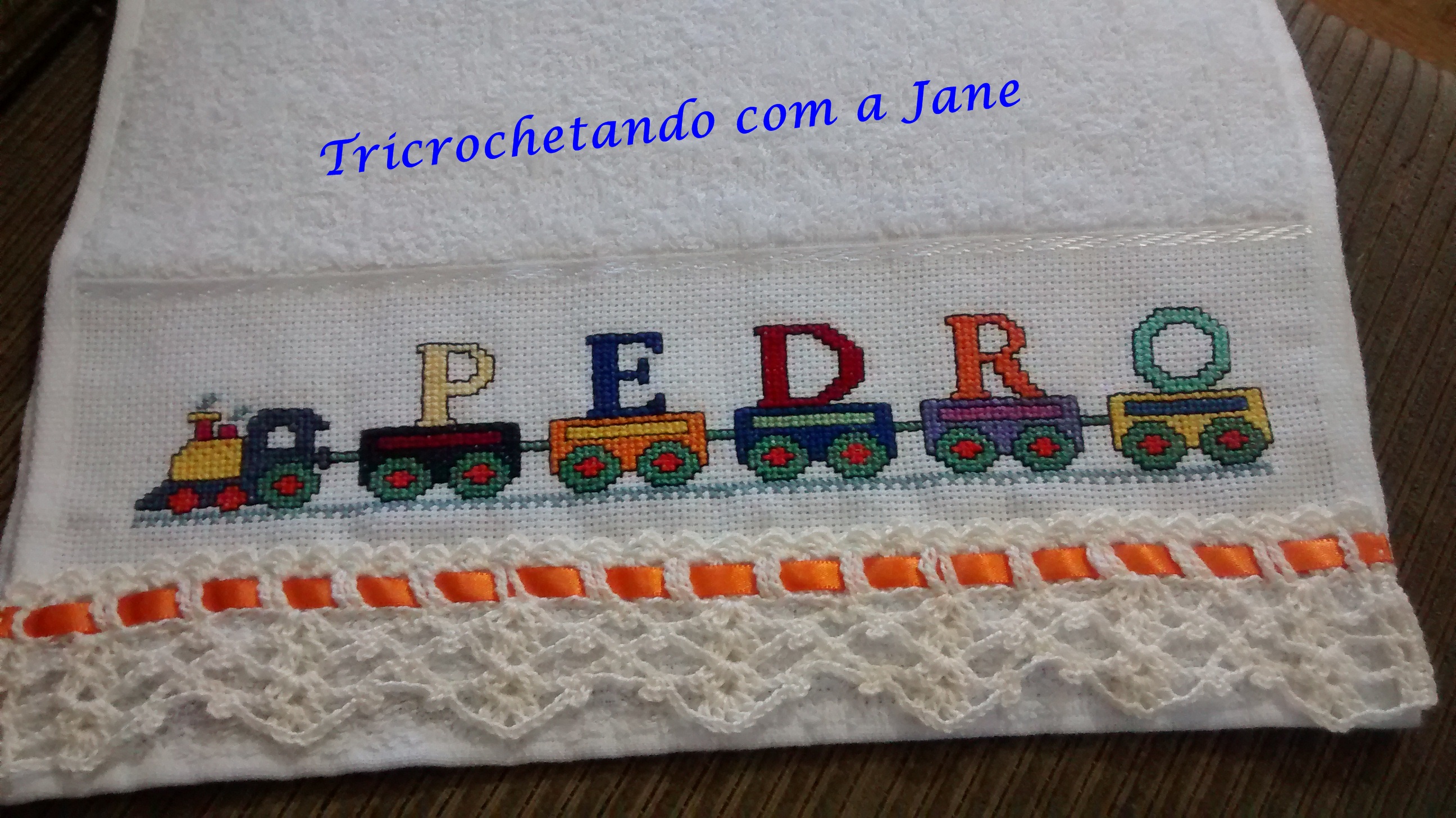 alfabeto ponto cruz toalhinha bebê