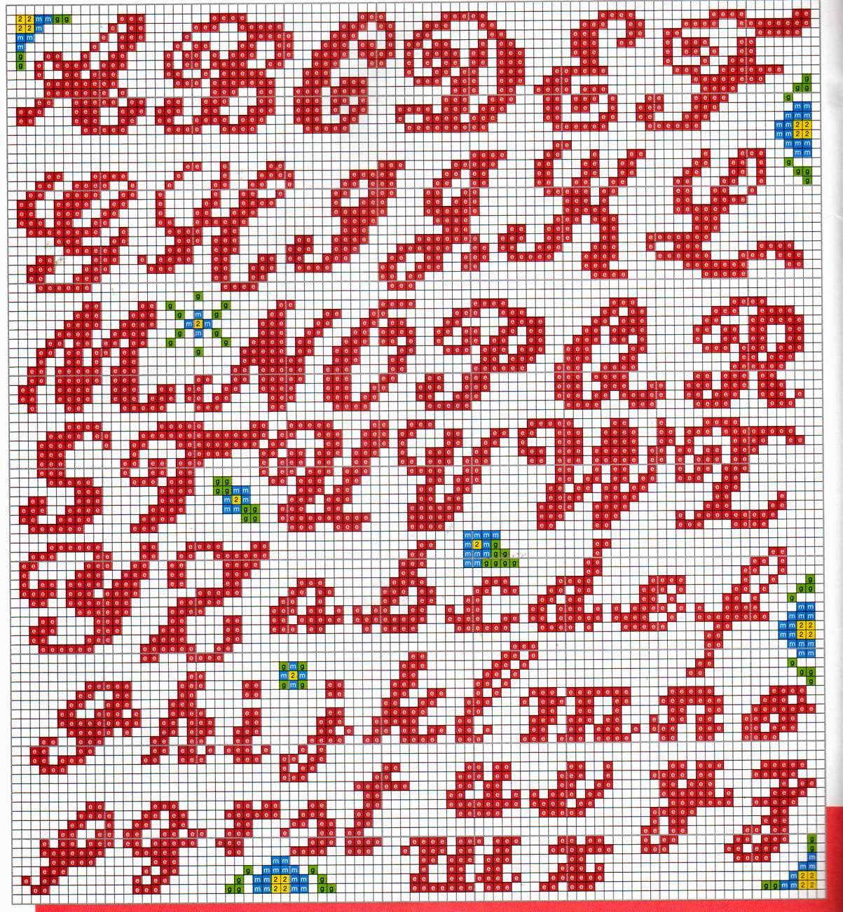 monograma ponto cruz carrinho