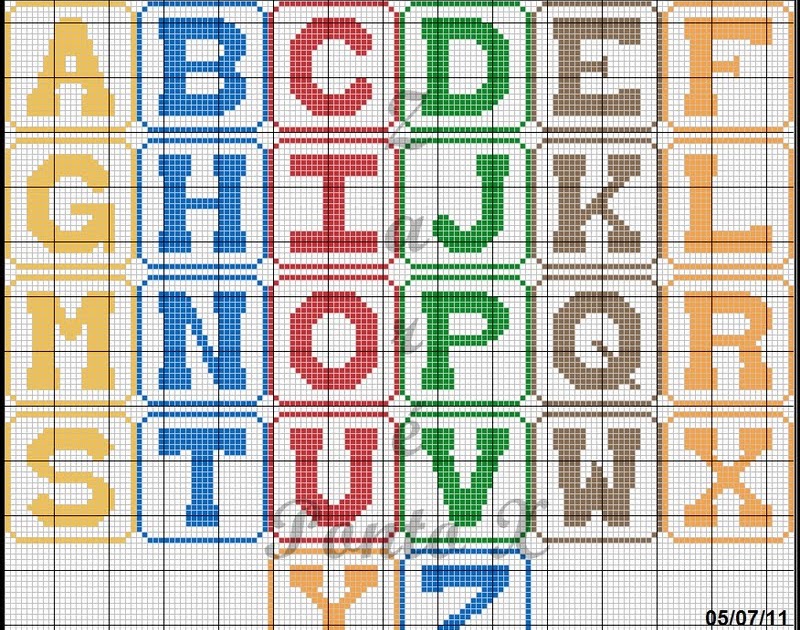 gráfico ponto cruz nome simples