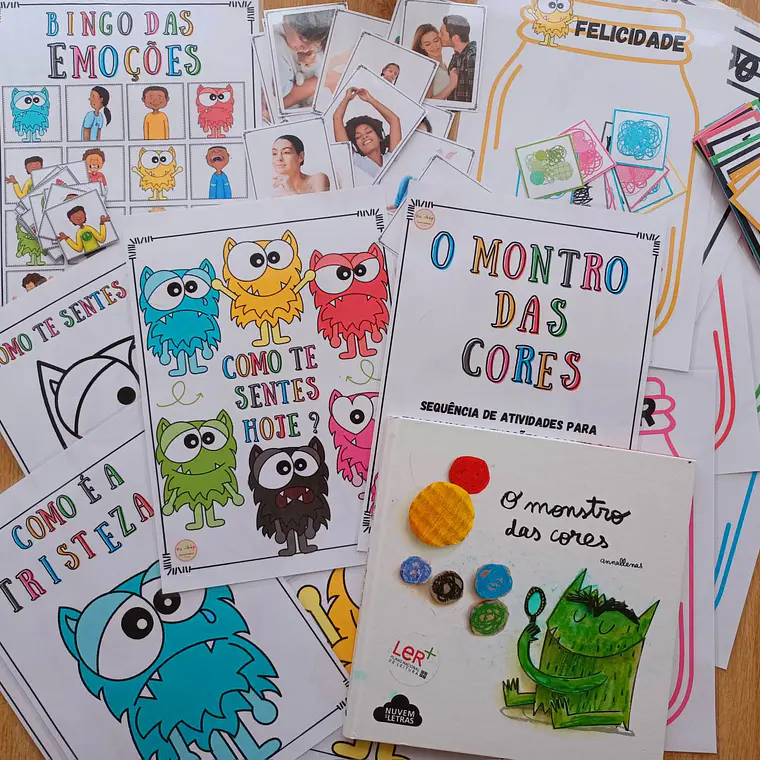 ideias de atividades monstro das cores para imprimir
