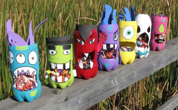 monstro halloween reciclado passo a passo
