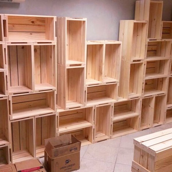 moveis com caixote de feira