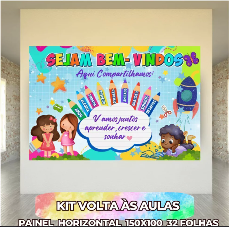 Ideias criativas mural boas vindas alunos