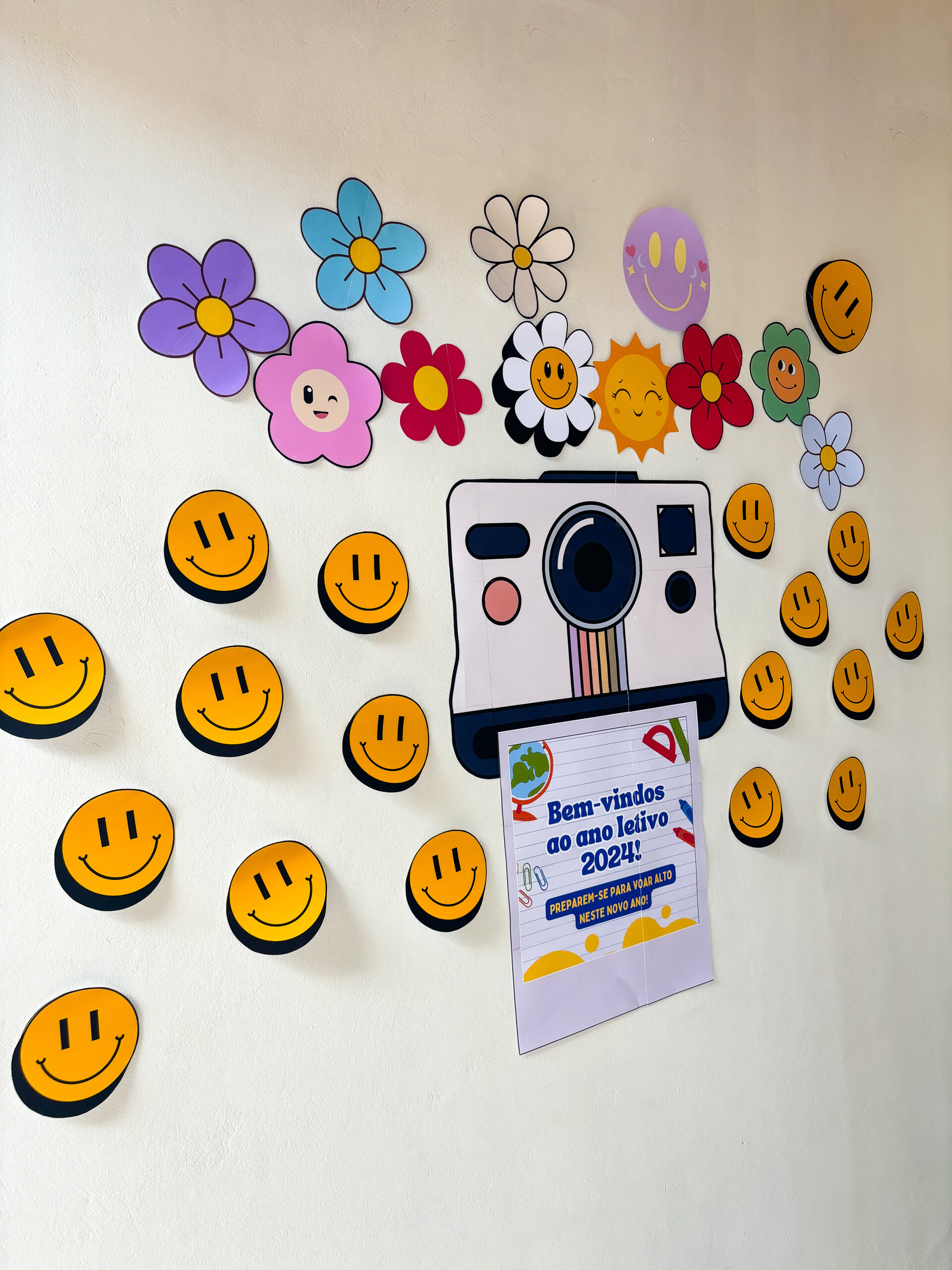 Mural de boas vindas para creche