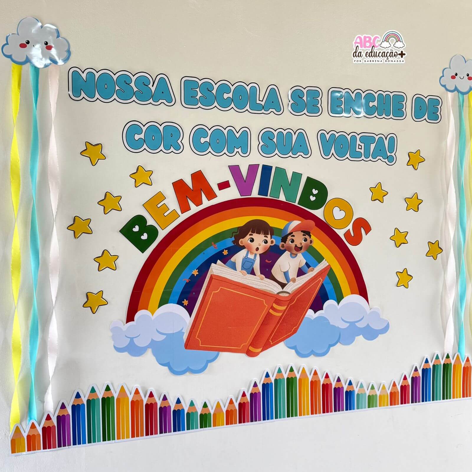 Decoração retorno às aulas escola