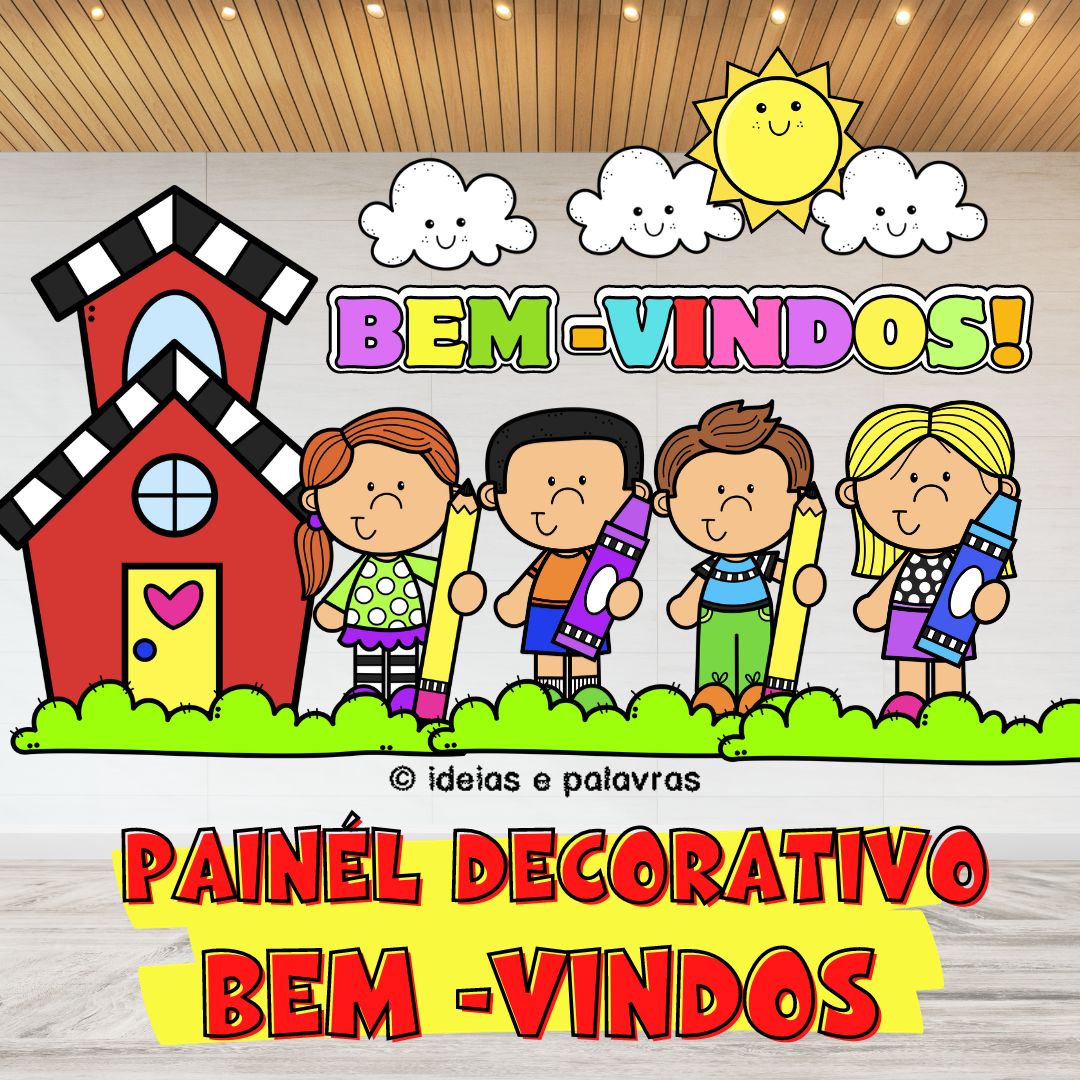 Mural de parede escola criativo