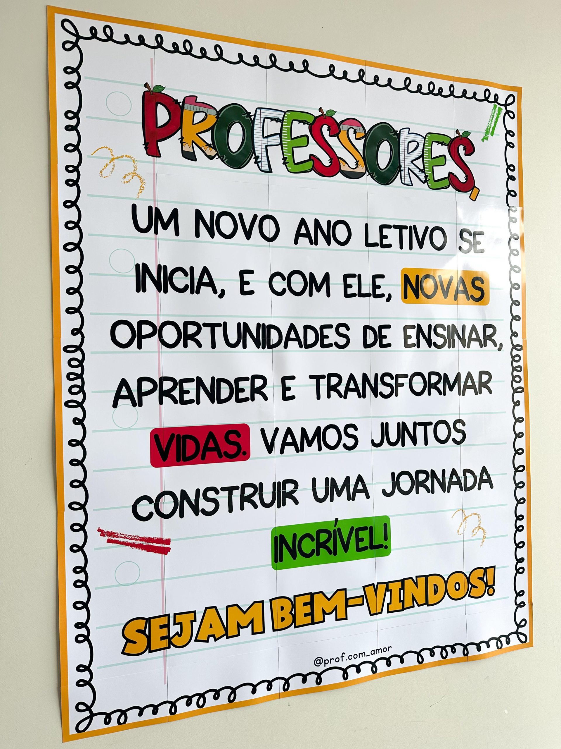 Mural de parede escola criativo