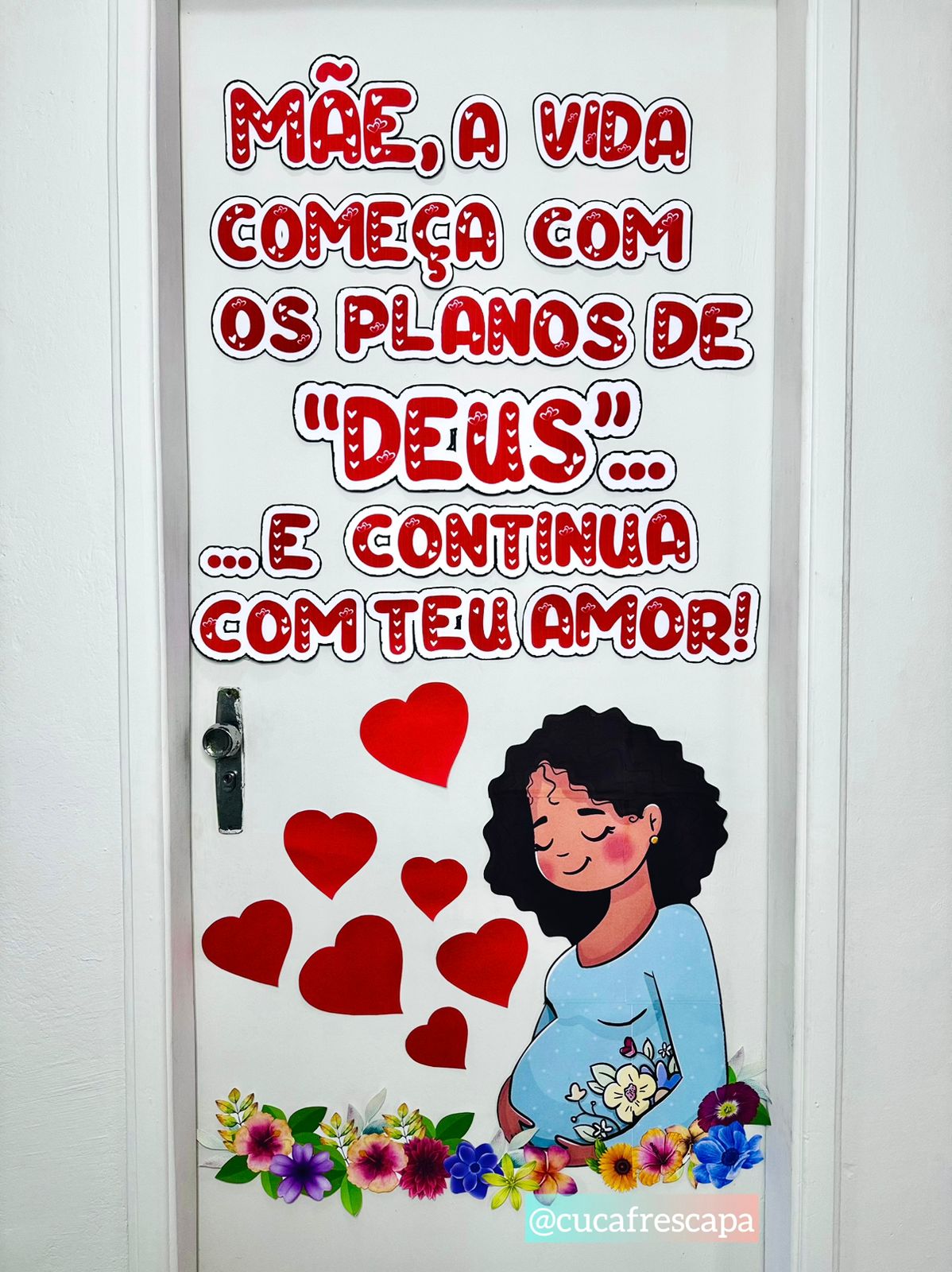 mural dia das mães escola