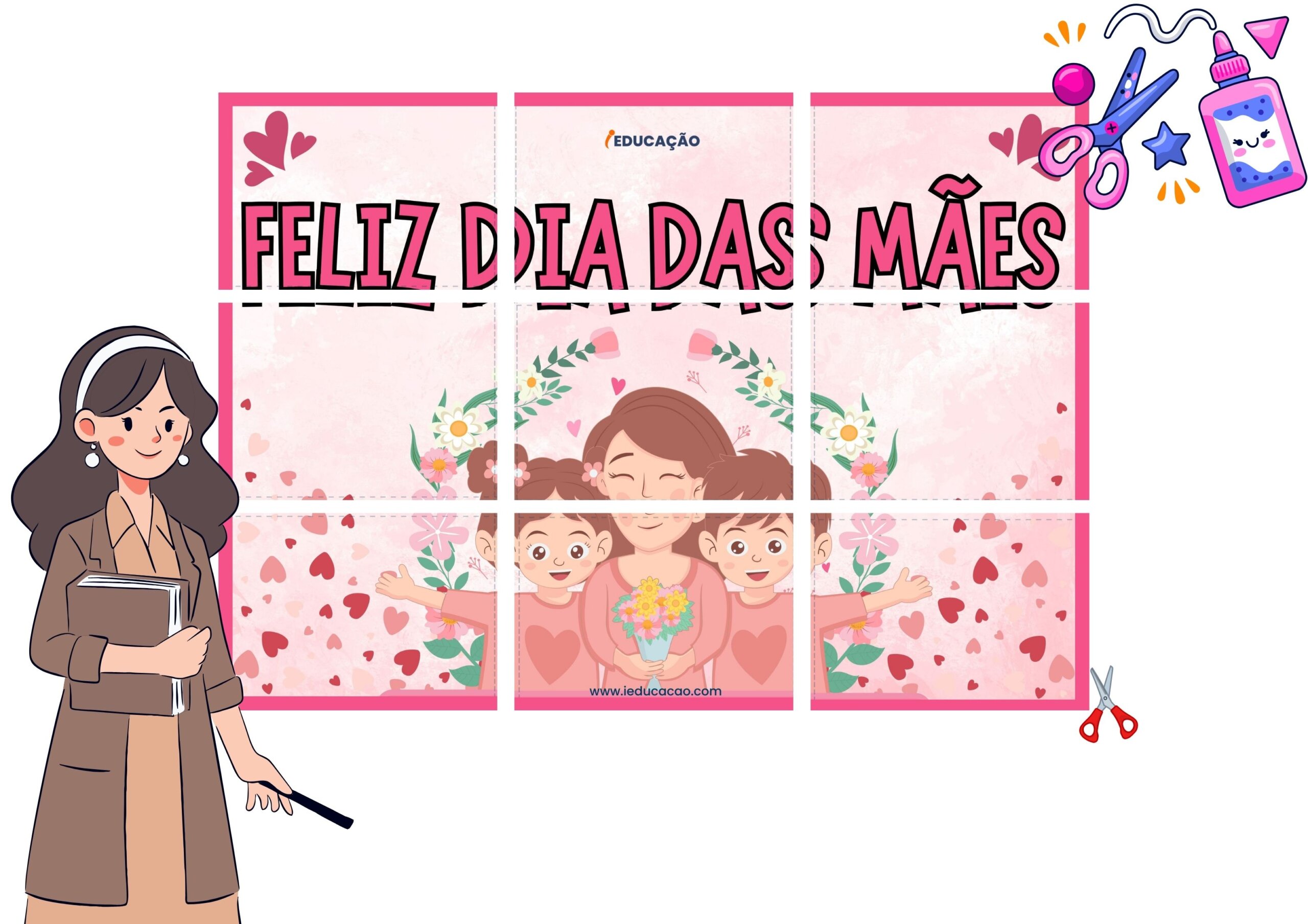 decoração dia das mães mural