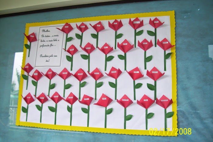decoração dia das maes sala de aula alunos