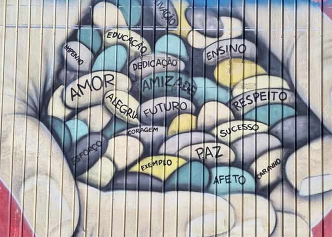 mural de inspiração ensino médio