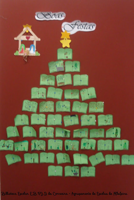 painel de natal sustentável para escola