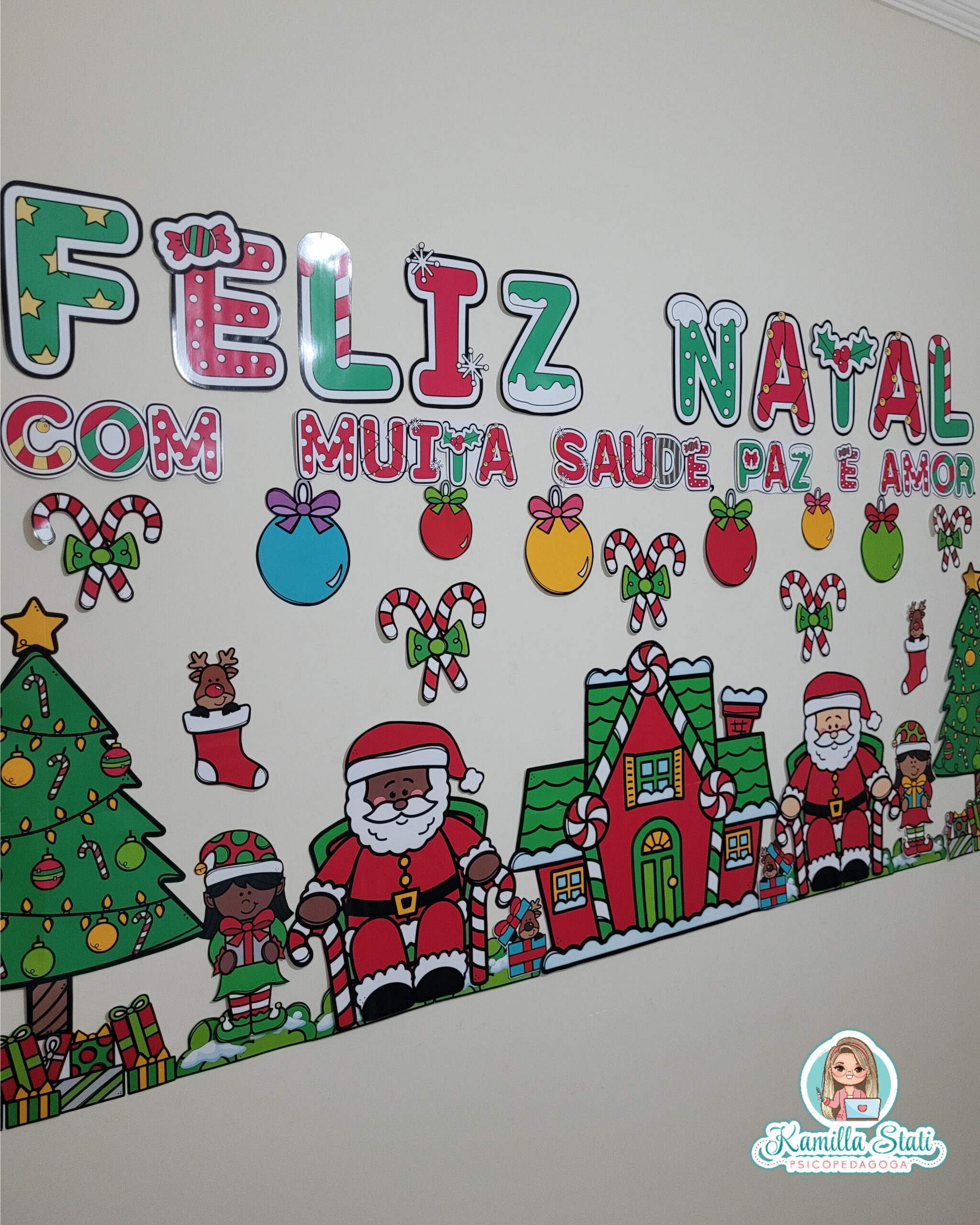 decoração de natal escolar passo a passo