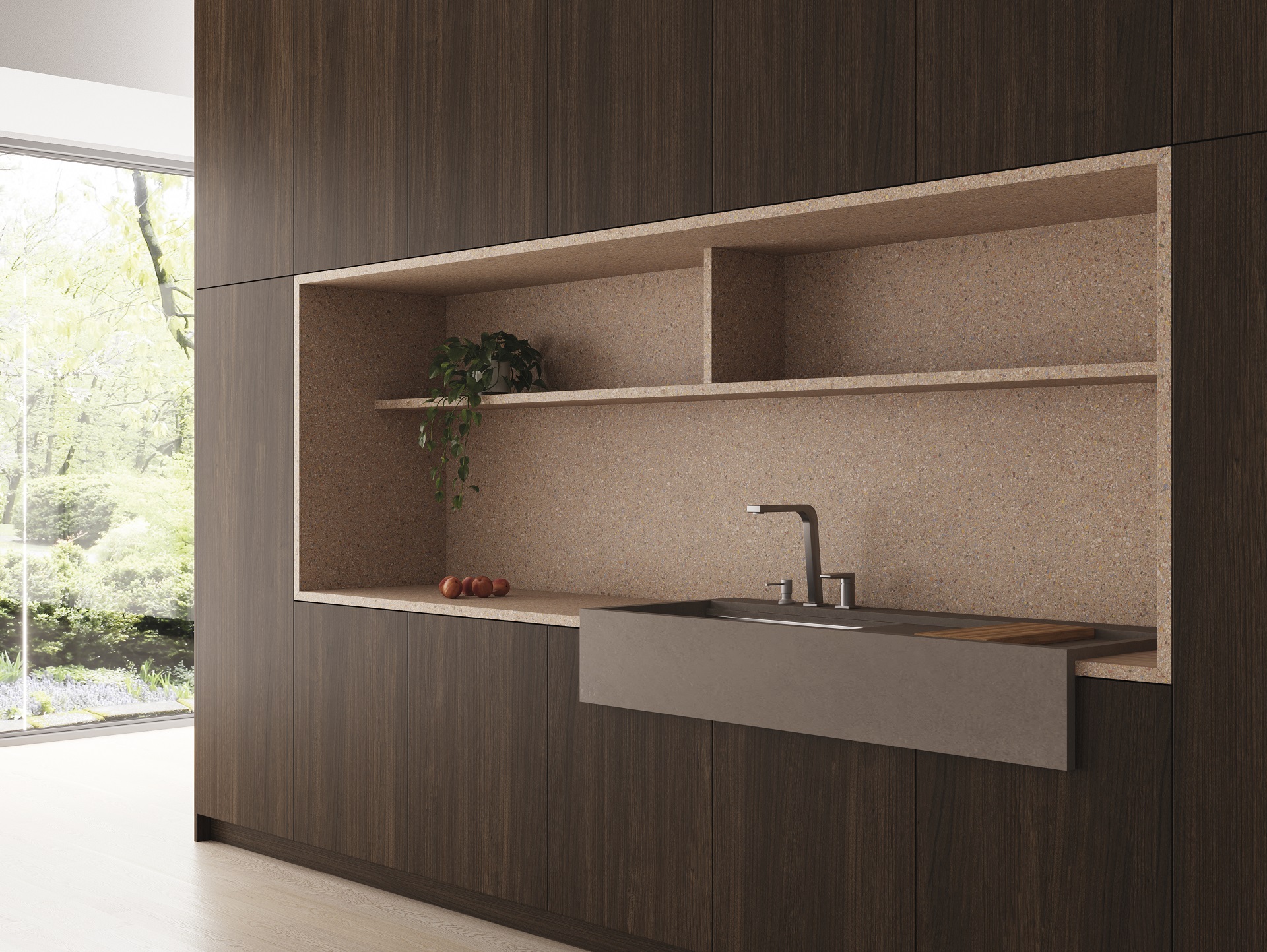 ideias de nicho parede cozinha decorados
