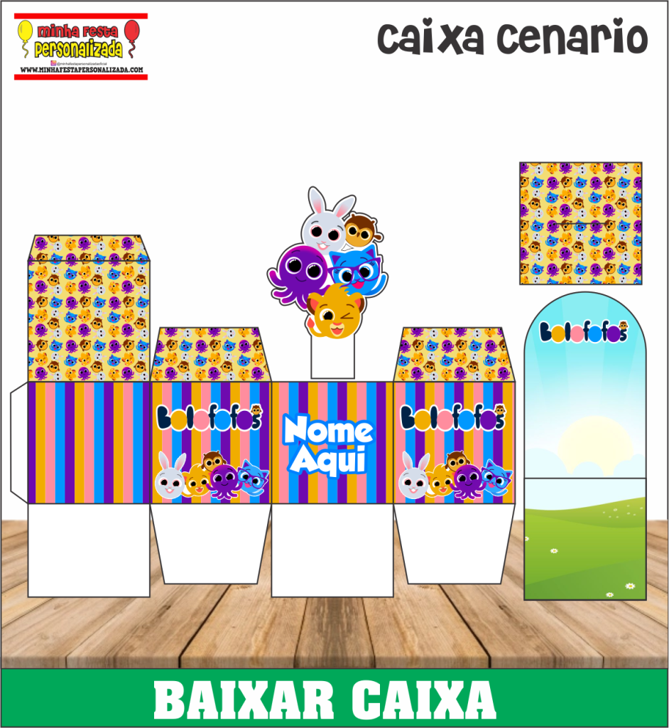 caixa surpresa para festa infantil imprimir