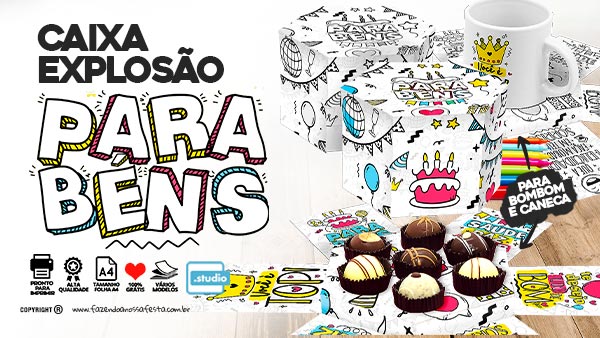 papel para imprimir caixa surpresa