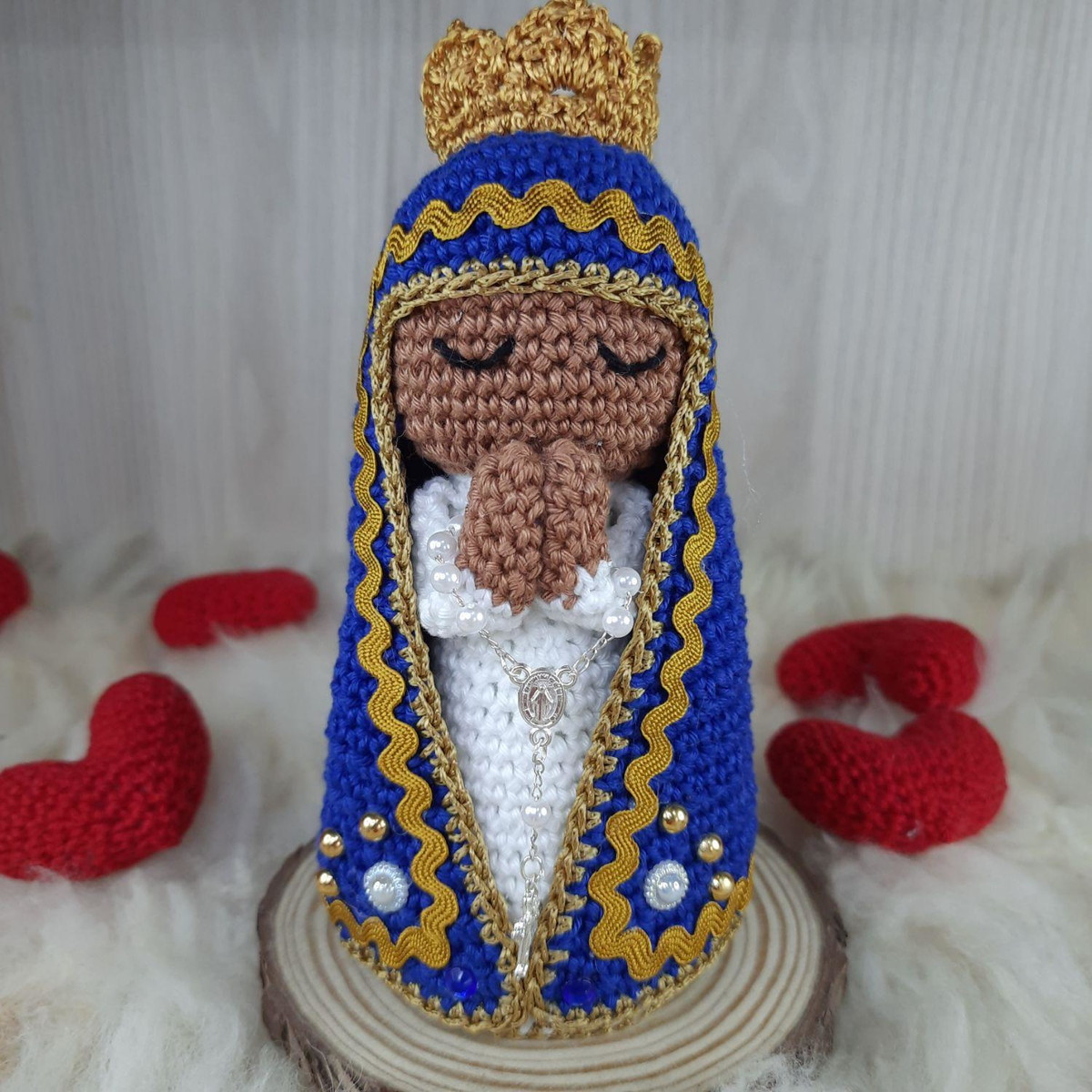 nossa senhora aparecida amigurumi vs crochê tradicional