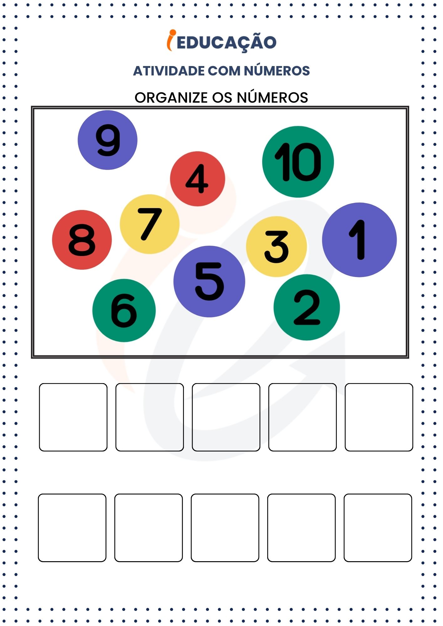 como usar números para imprimir em E.V.A.