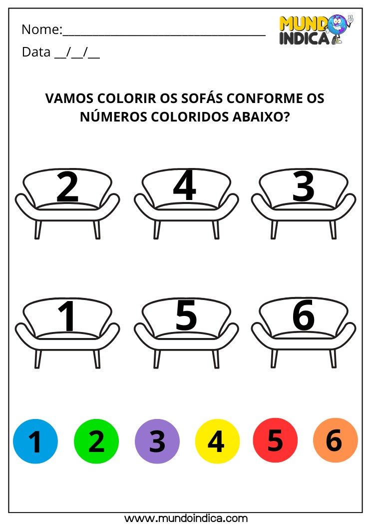 como usar números para imprimir em E.V.A.