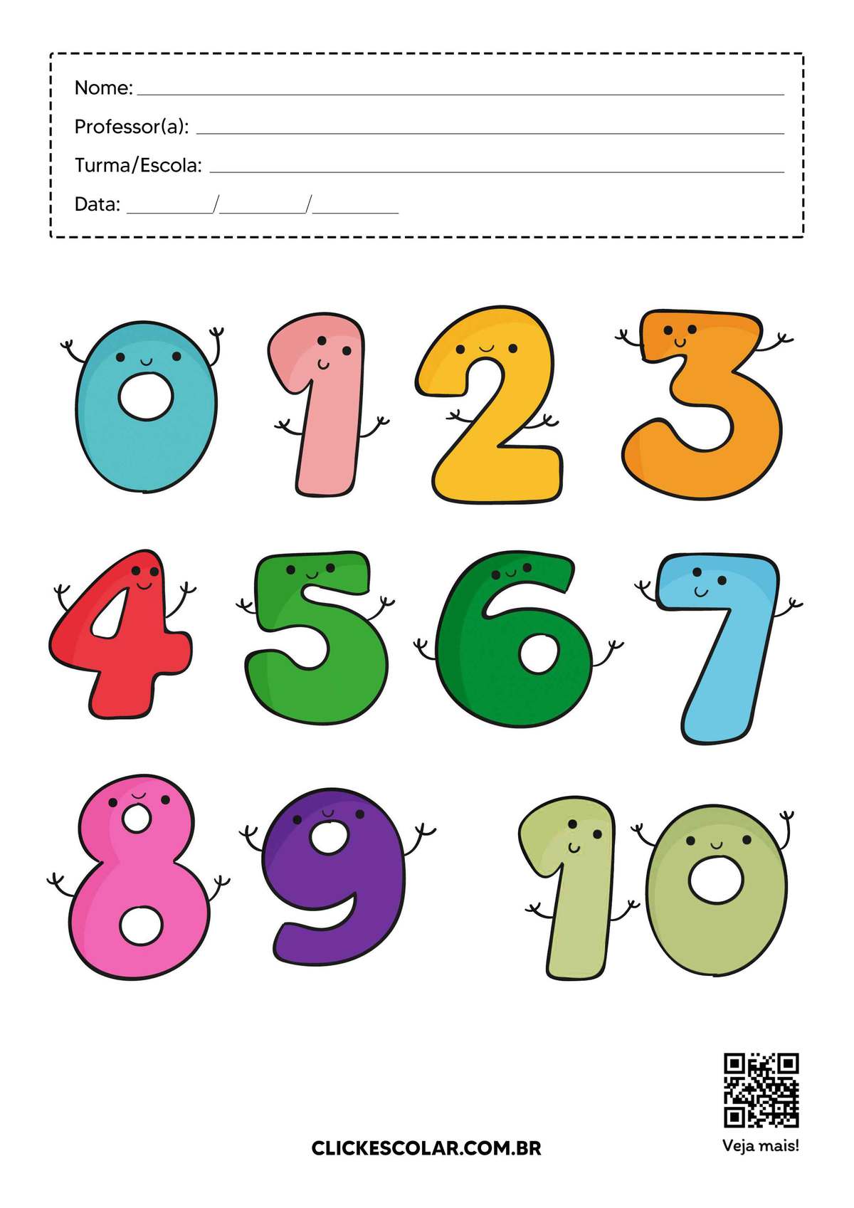 numerais em EVA para imprimir