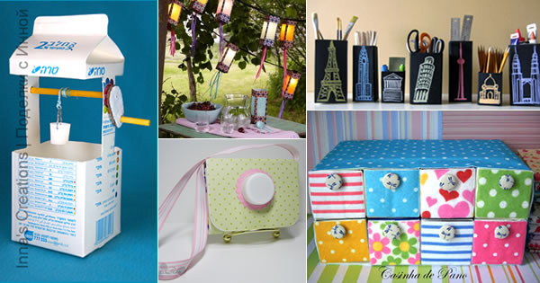 o'que fazer com caixa de leite