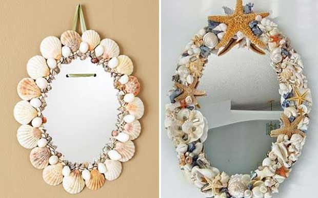 ideias criativas com conchas do mar