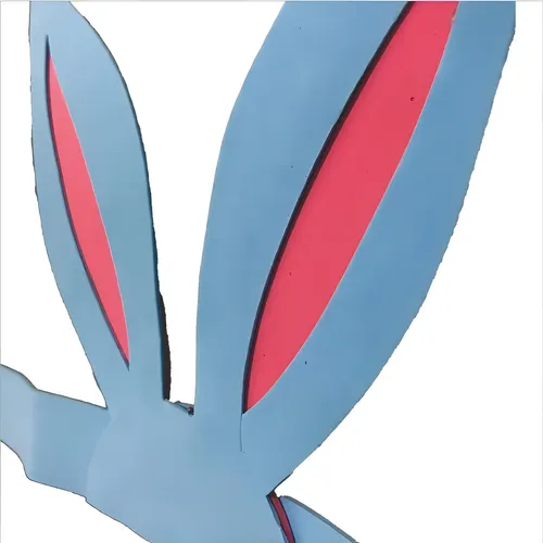 orelha de coelho azul com glitter