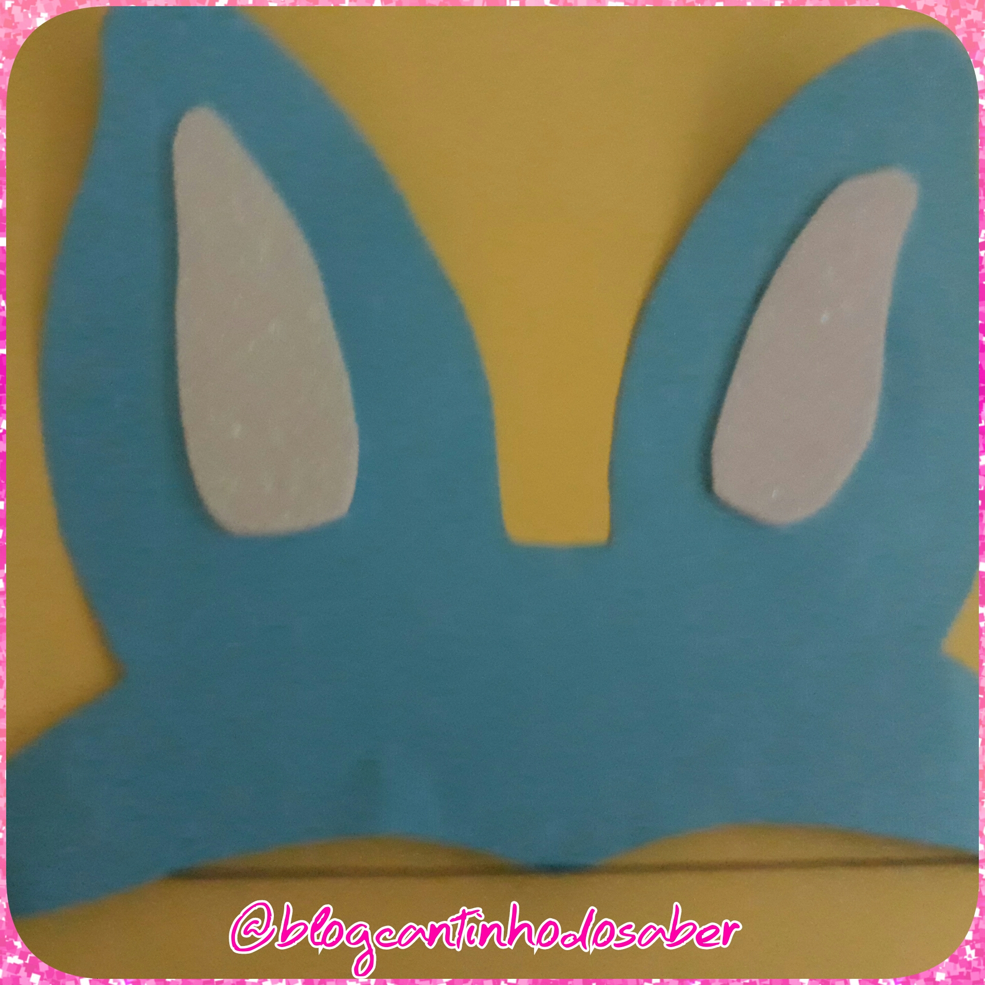 orelha de coelho azul para festa junina