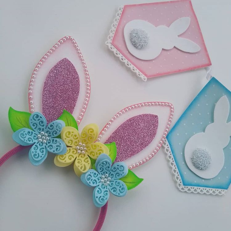 ideias de artesanato com molde orelha de coelho