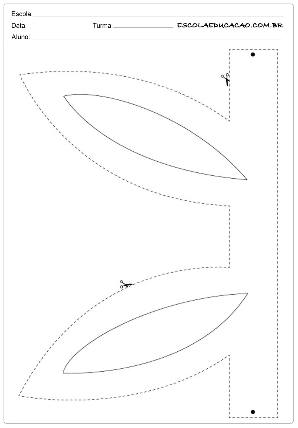molde de orelha de coelho em feltro