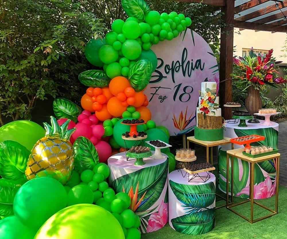 ornamentação festa tropical