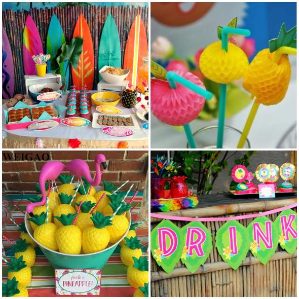 ideias de decoração festa tropical simples e barata