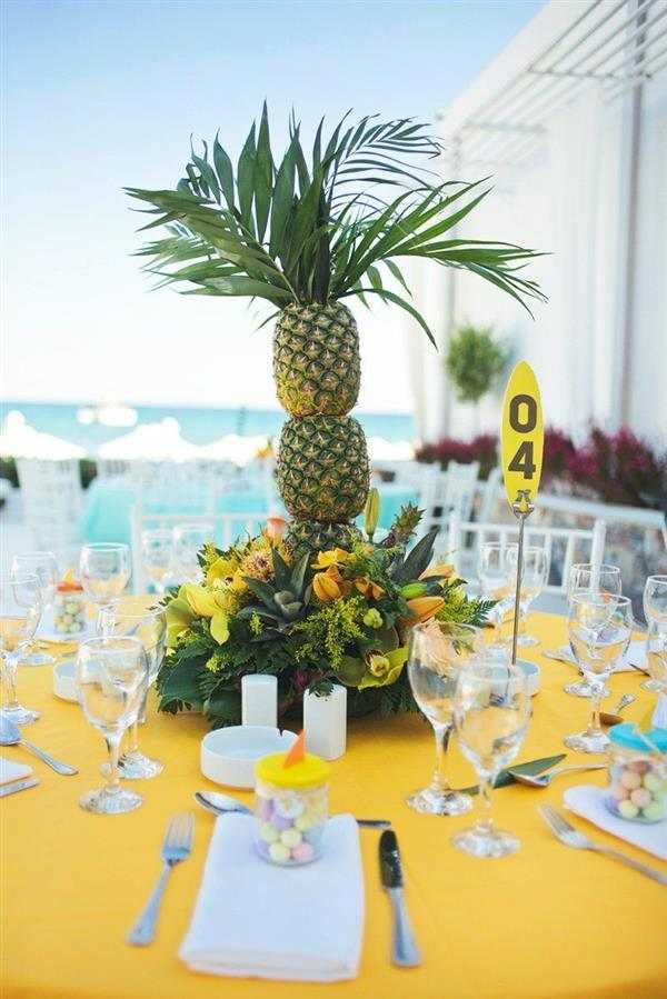 como fazer painel de folhas para festa tropical