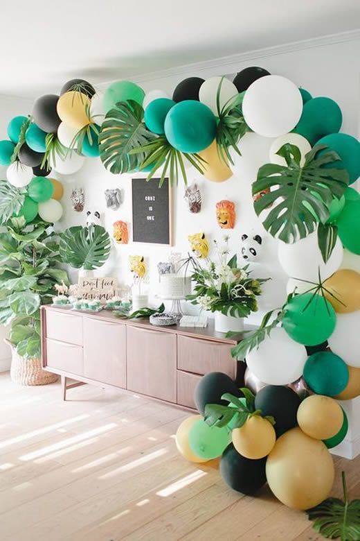 ornamentação festa tropical