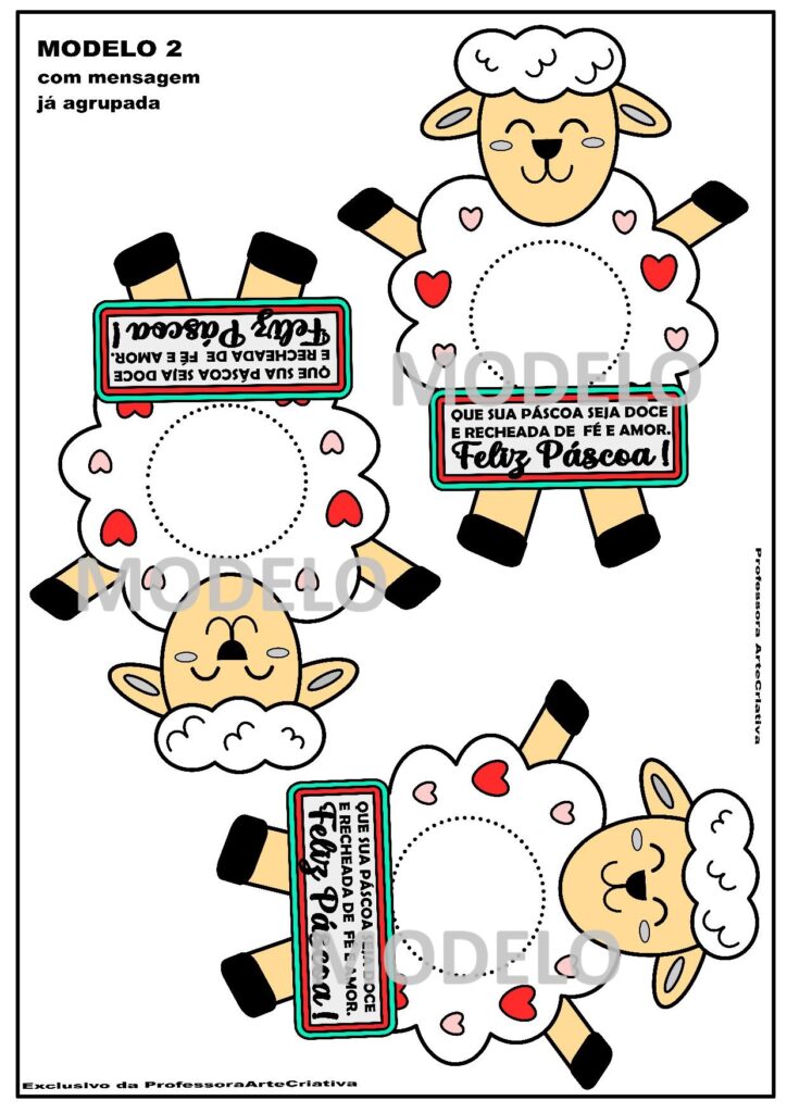 como fazer ovelha de pascoa com molde